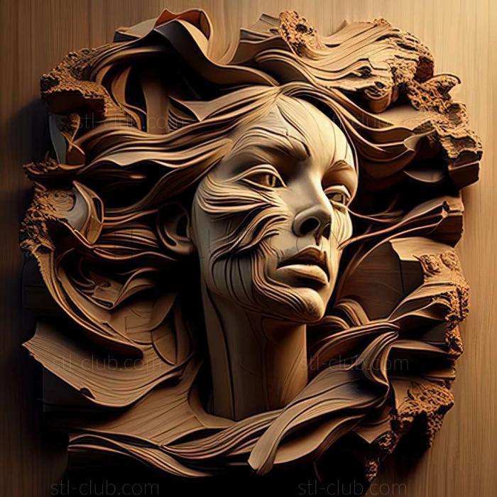 3D мадэль Мелани Парк, американская художница. (STL)